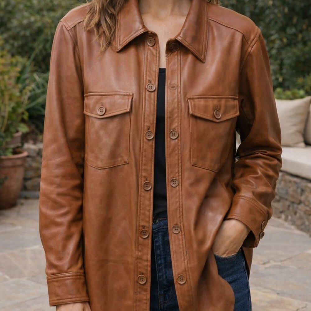 Blank NYC women's size medium faux "leather" Jacket/Shacket